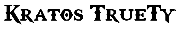 Kratos TrueType font preview